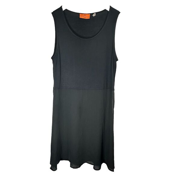 Patricia Luca Split Side Mixed‎ Media Tunic Tank Woman’s L - Picture 1 of 10